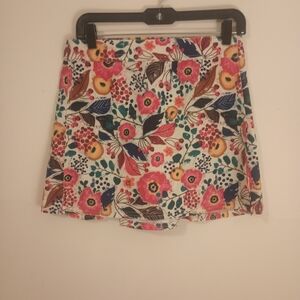 Ripskirt Hawaii Colorful Floral Adjustable Velcro Beach Mini Skirt Size S